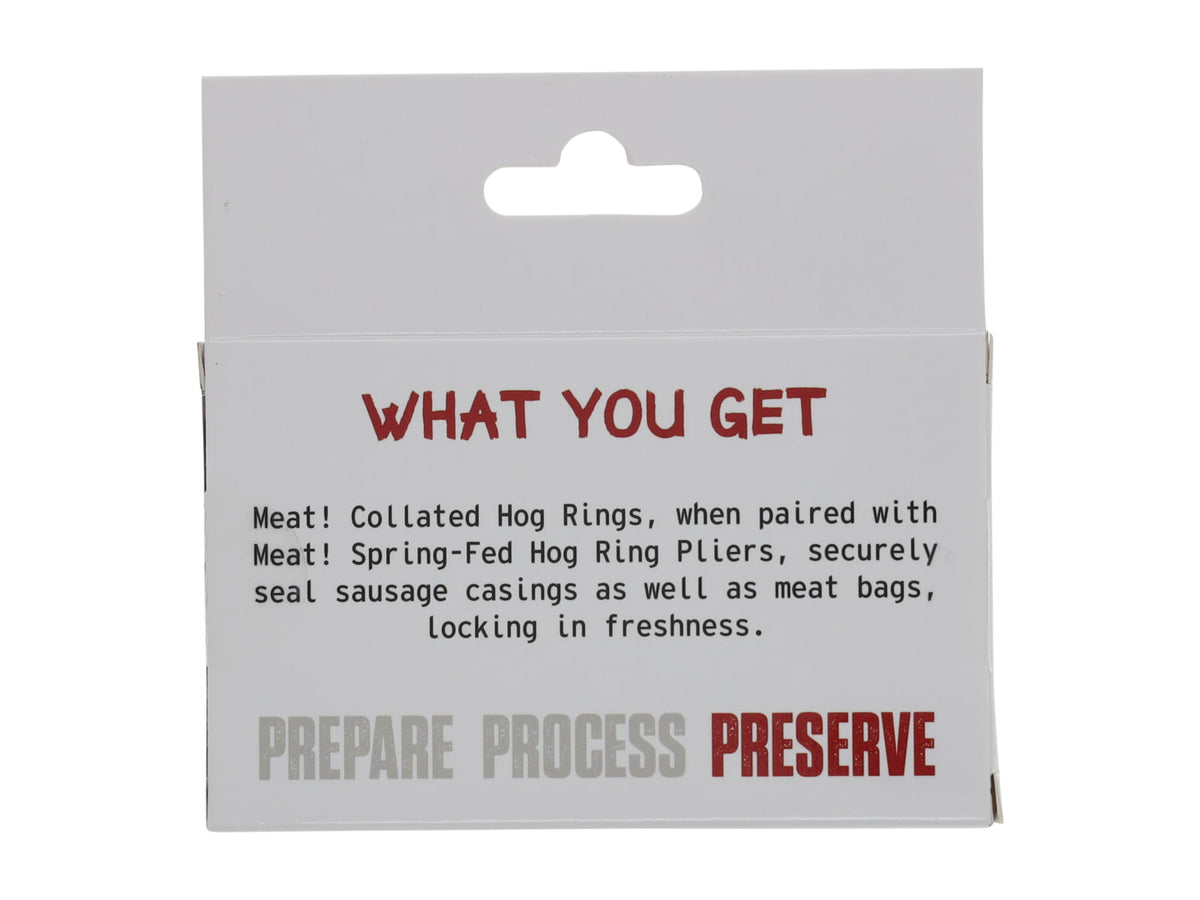 MEAT Your Maker Collated Hog Rings Pack of 500 Silver 1205506