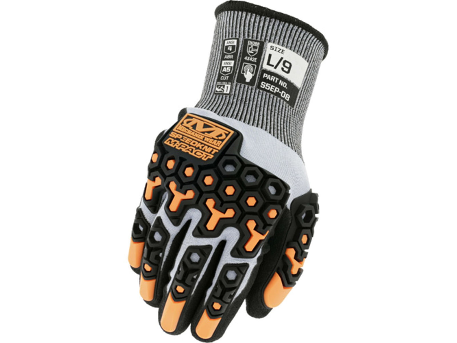 Mechanix Wear SPDKNT M-PACT S5EP08 GLOVES XL BLACK 6673333D MCXS5EP08010