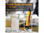 Membrane Solutions Water Filter Straw w/ Case Orange OESF006Z