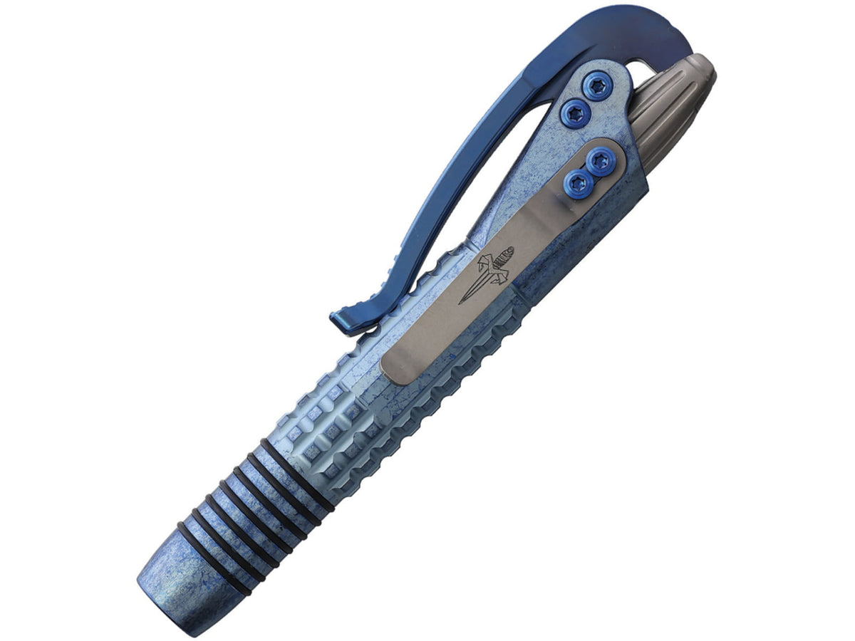 Microtech Siphon Pen II Titanium Ice Blu MCT58637