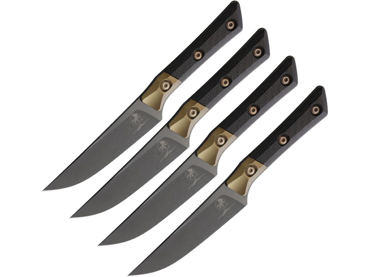 Microtech Steak Knife Set CF DLC MCT3600B1SETDLC
