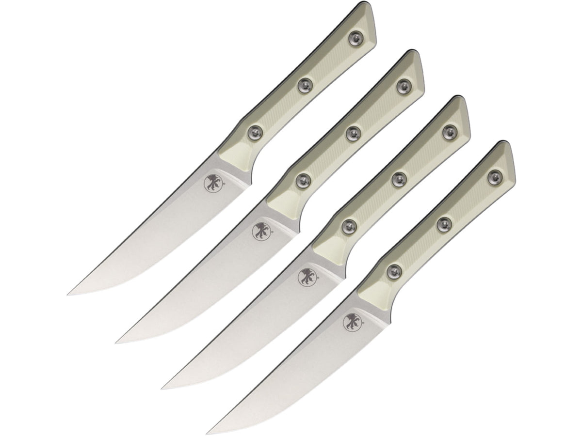 Microtech Steak Knife Set Ivory MCT360010SETIV