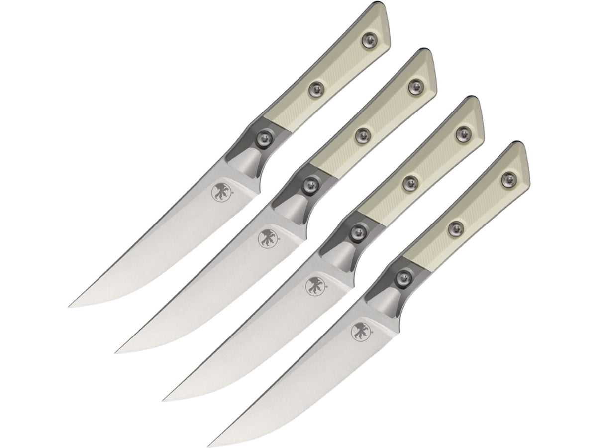 Microtech Steak Knife Set Ivory MCT3600B10SETIV