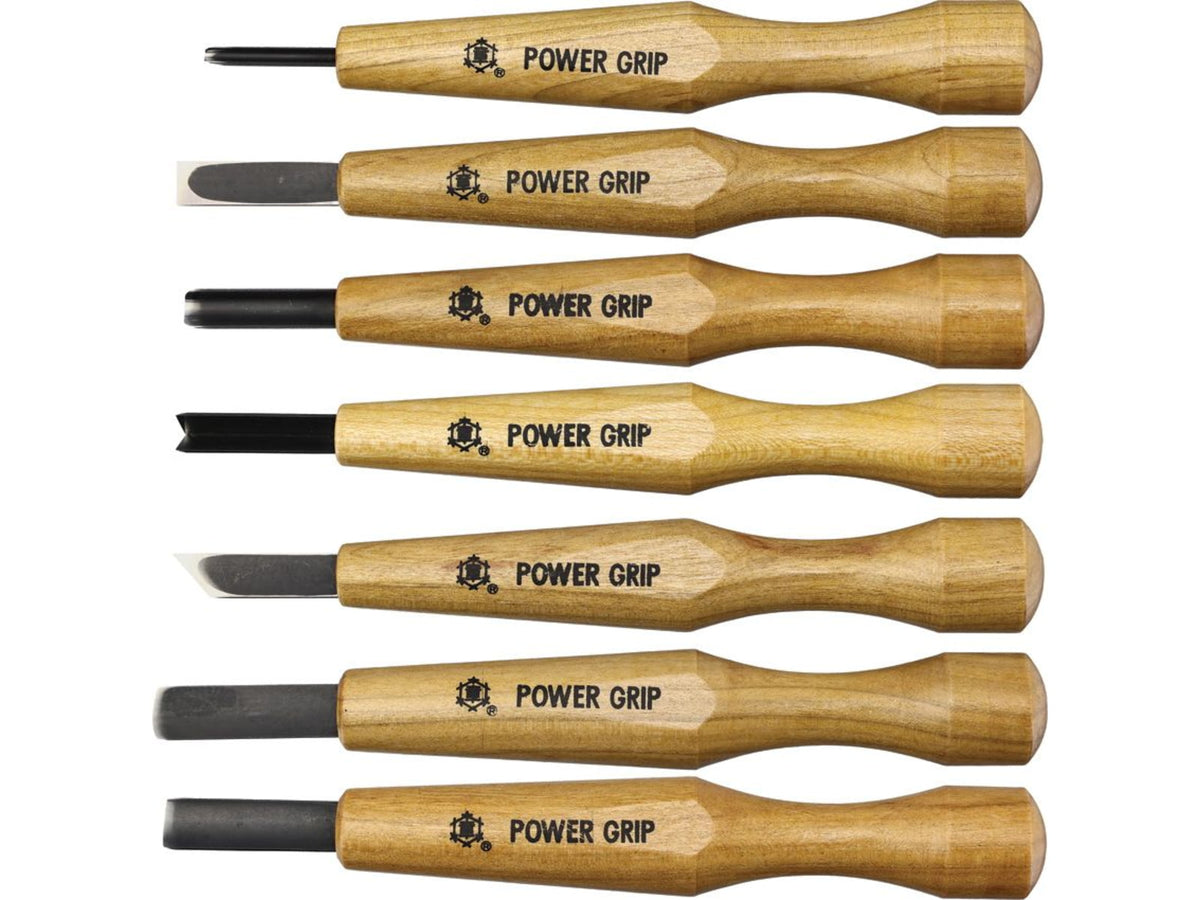 Mikihisa Power Grip Wood Chisel Set 7-Piece 800077