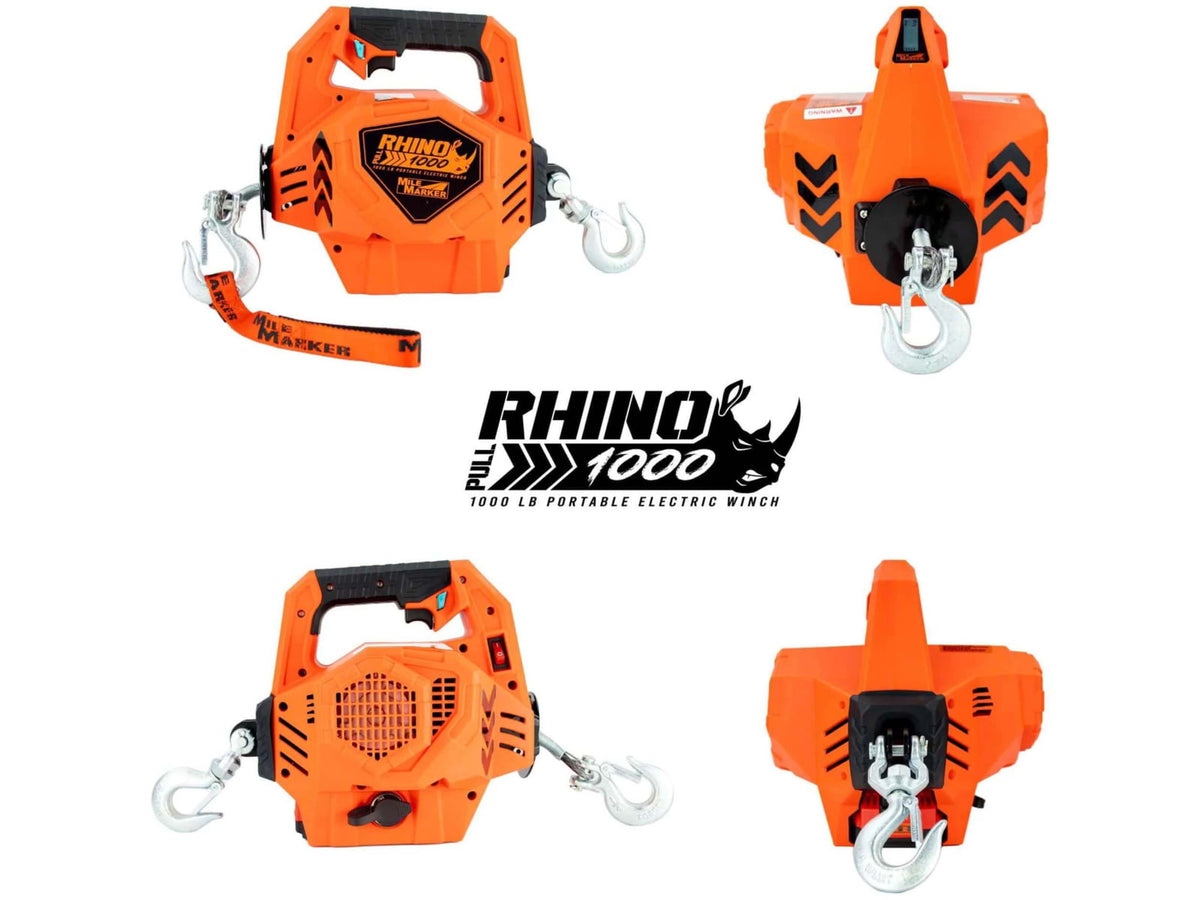 Mile Marker Rhino Pull Winch 1000 lb Portable