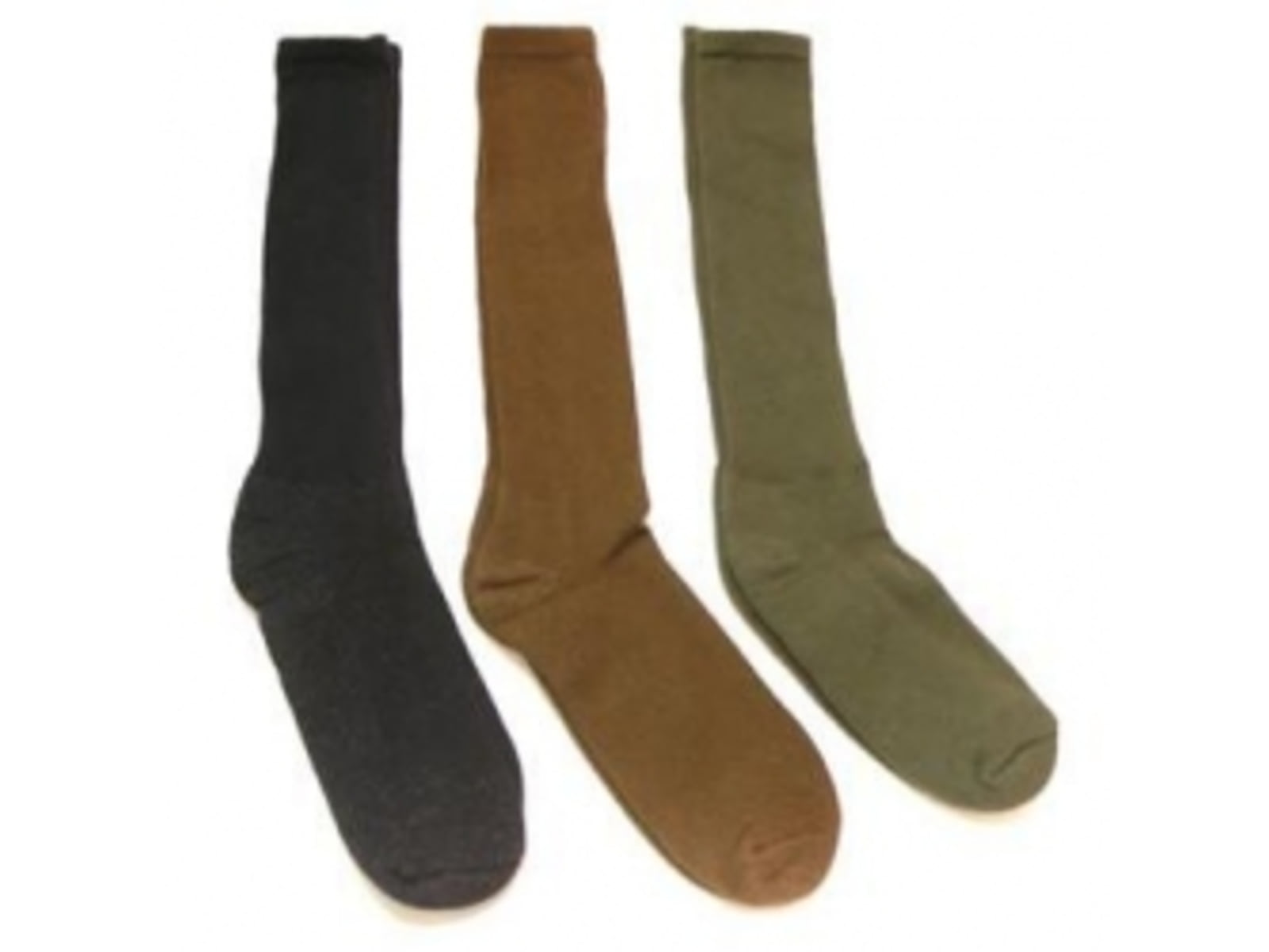 Army Navy Sales Pack of Anti-Microbial Boot Socks - Mens 3 Quantity 13-15 Size OD Green