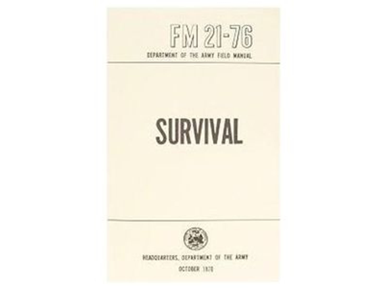 Army Navy Sales Survival Manual/FM 21-76 5.5 X 8.5in Brown