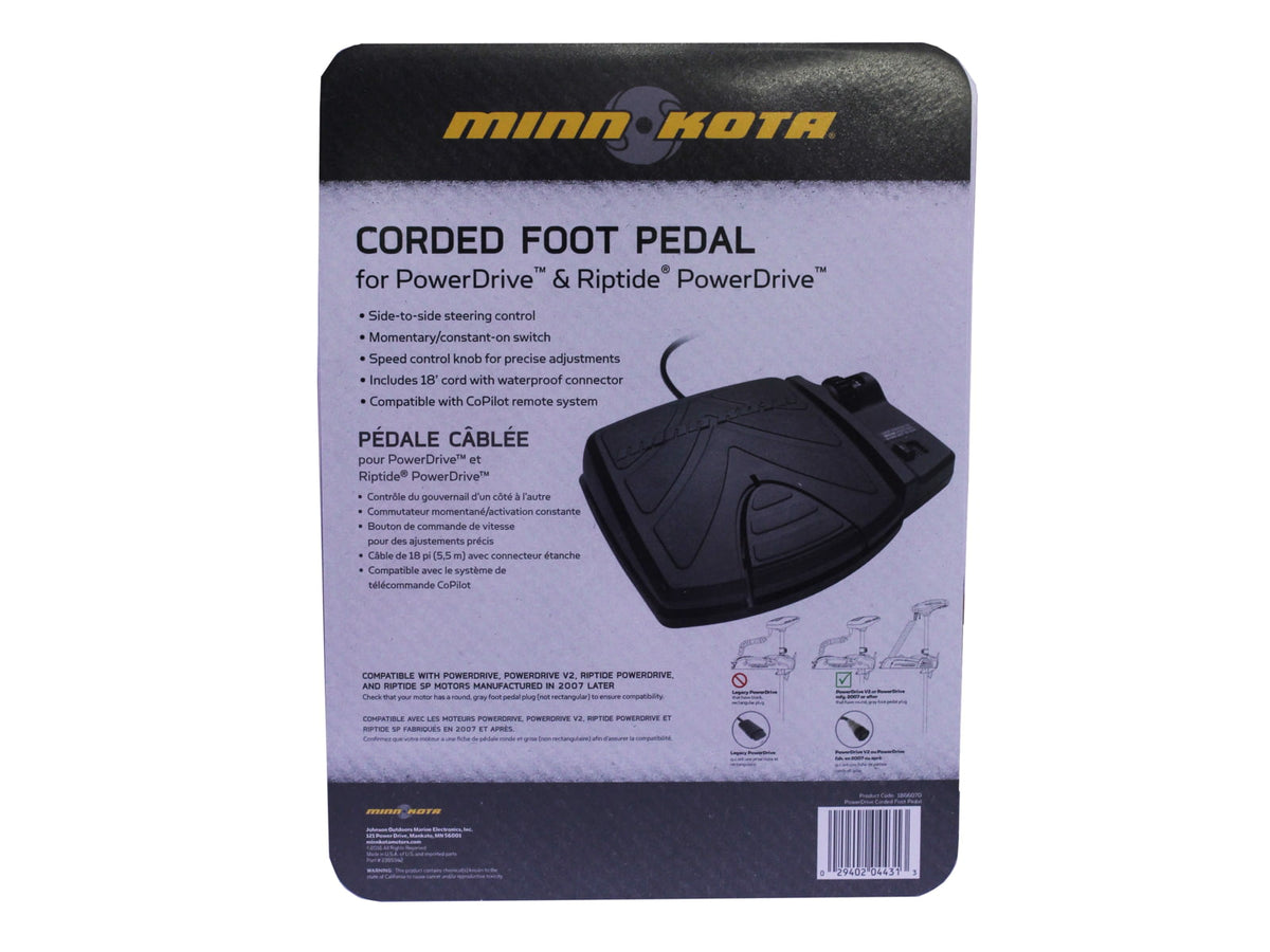 Minn-Kota PowerDrive BT Foot Pedal Acc Corded 1866070