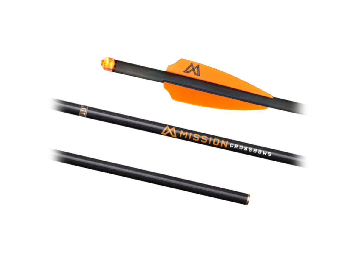 Mission Crossbows Out Lighted Nock Pack - 3 Pack 19 inch .001 Orange