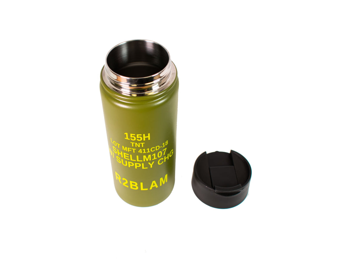 Mission First Tactical M107 Howitzer Flip-Top Bottle Green 16oz DM107-16