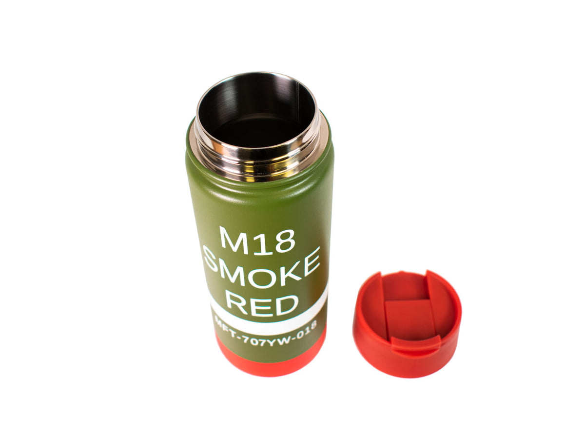 Mission First Tactical M18 Red Smoke Flip-Top Bottle Green / Red 16oz DM18R-16