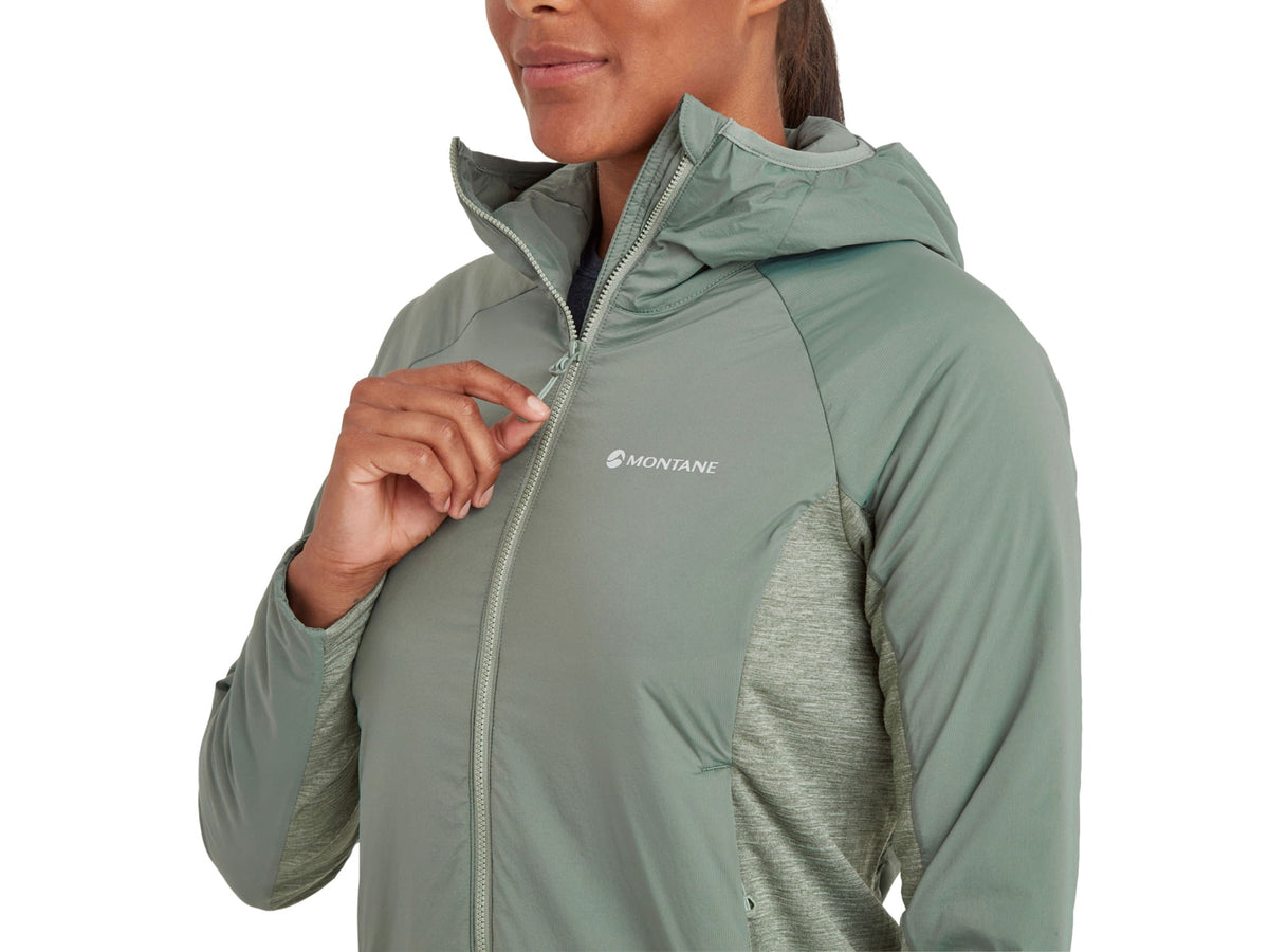 Montane Fireball Lite Hoodie - Womens Eucalyptus Medium