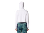 Mountain Hardwear Crater Lake Half Zip Crop Hoody - Women's Fogbank