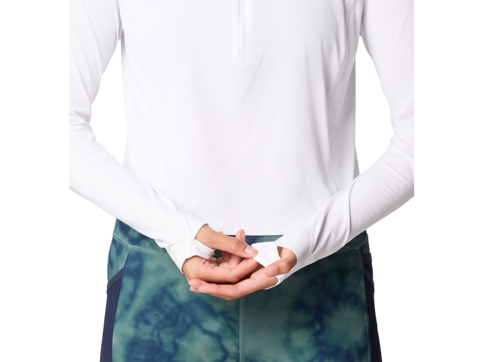 Mountain Hardwear Crater Lake Half Zip Crop Hoody - Women's Fogbank