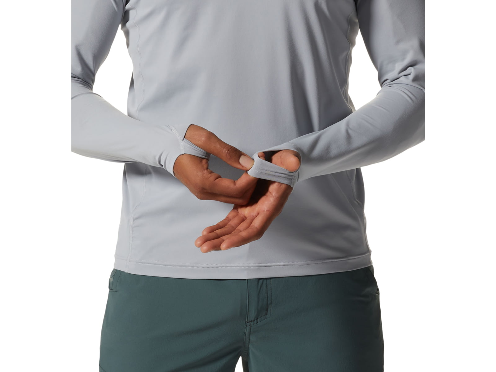 Mountain Hardwear Crater Lake Long Sleeve Hoody - Men's Glacial