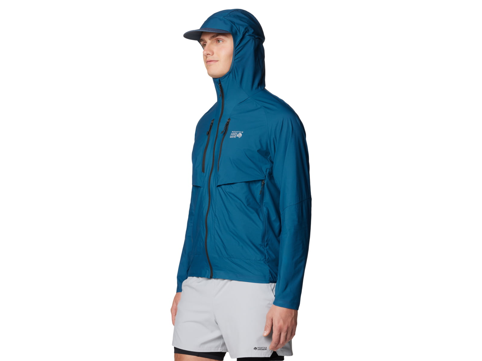 Mountain Hardwear Kor AirShell Hybrid Hooded Jacket - Men's Dark Caspian