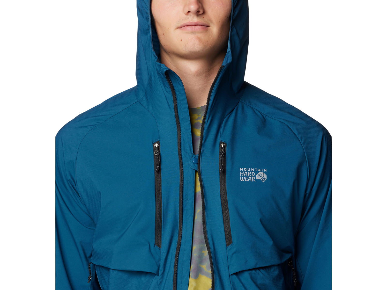 Mountain Hardwear Kor AirShell Hybrid Hooded Jacket - Men's Dark Caspian