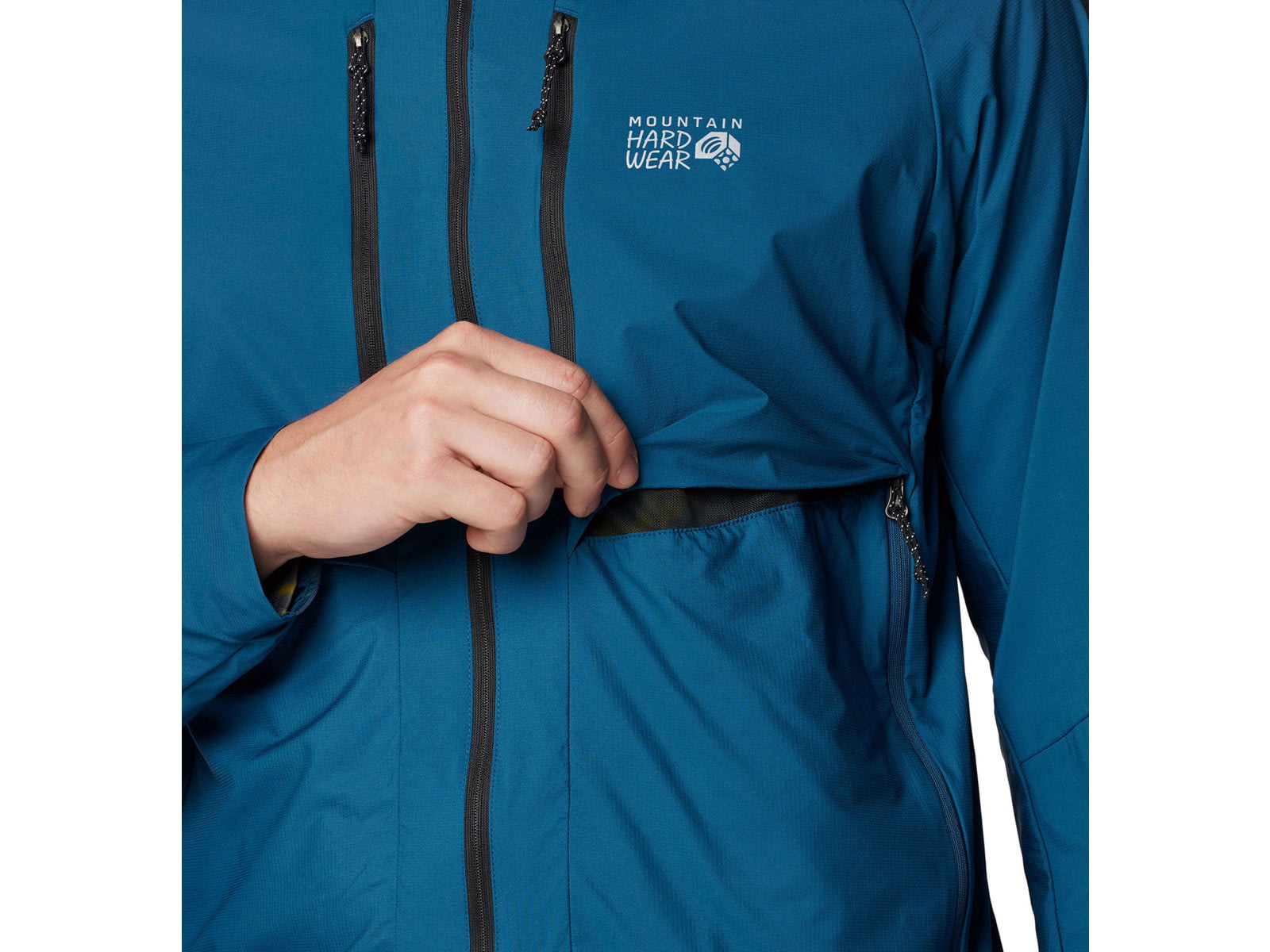 Mountain Hardwear Kor AirShell Hybrid Hooded Jacket - Men's Dark Caspian