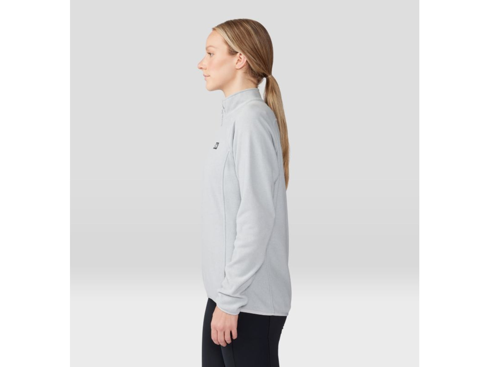 Mountain Hardwear Microchill 1/4 Zip Pullover - Women's Glacial Heather Large
