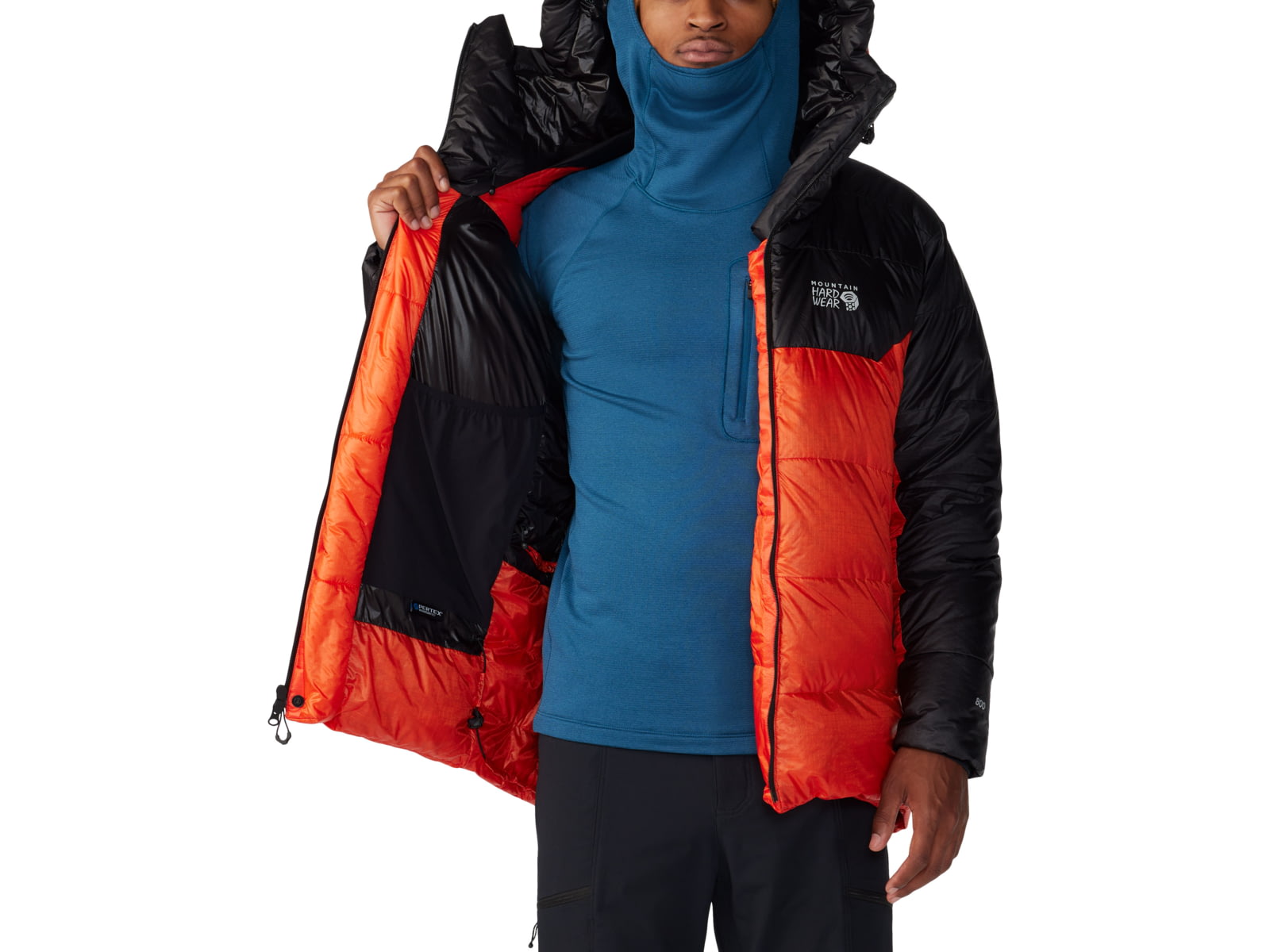 Mountain Hardwear Phantom Belay Down Parka - Men's State Orange/Black
