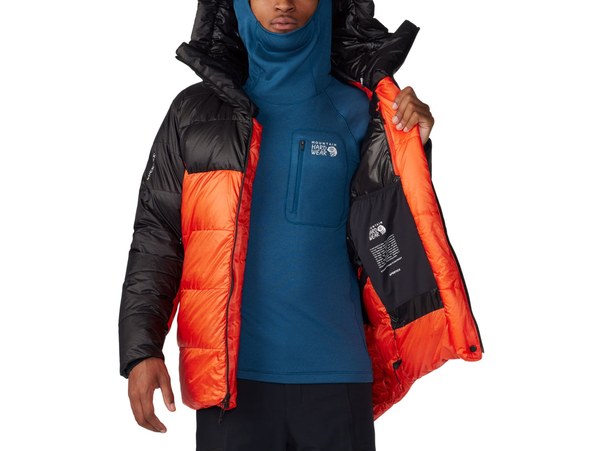 Mountain Hardwear Phantom Belay Down Parka - Men's State Orange/Black