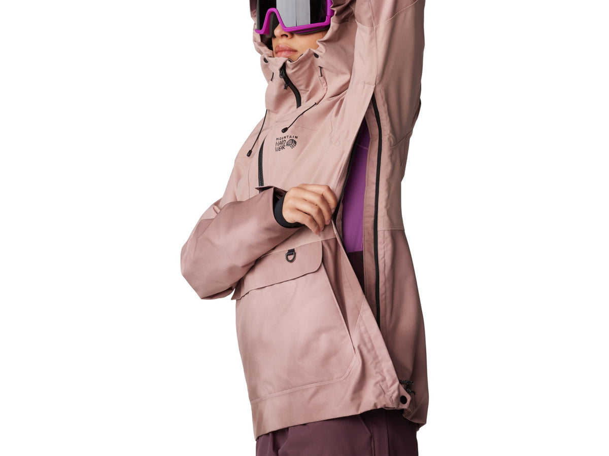 Mountain Hardwear Powder Maven Anorak - Women's Smoky Quartz Smoky Quartz Vapors Print Medium 2090681642-M