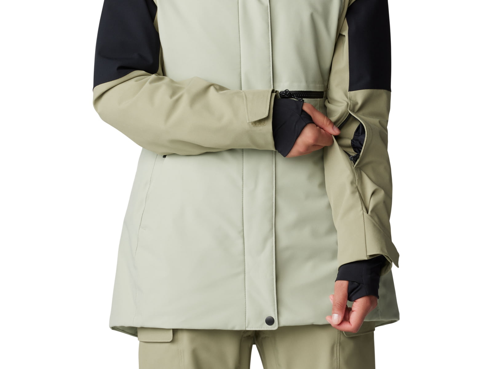 Mountain Hardwear Powder Maven Parka - Women's White Sage Mantis Green Black Small