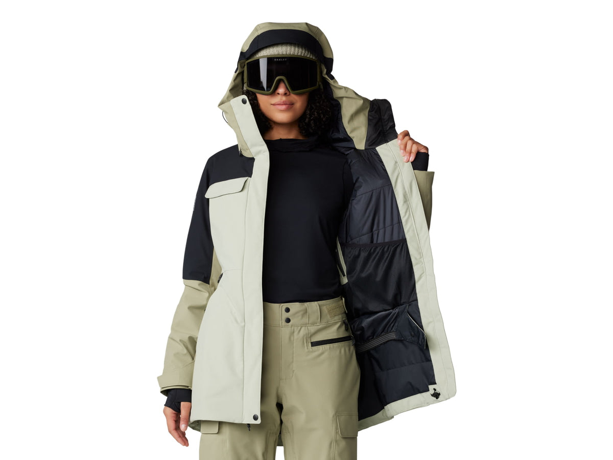 Mountain Hardwear Powder Maven Parka - Women's White Sage Mantis Green Black Small