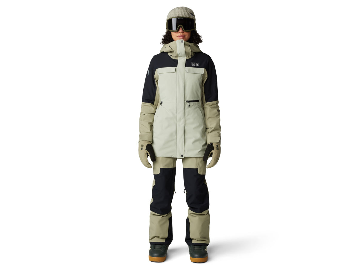 Mountain Hardwear Powder Maven Parka - Women's White Sage Mantis Green Black Small