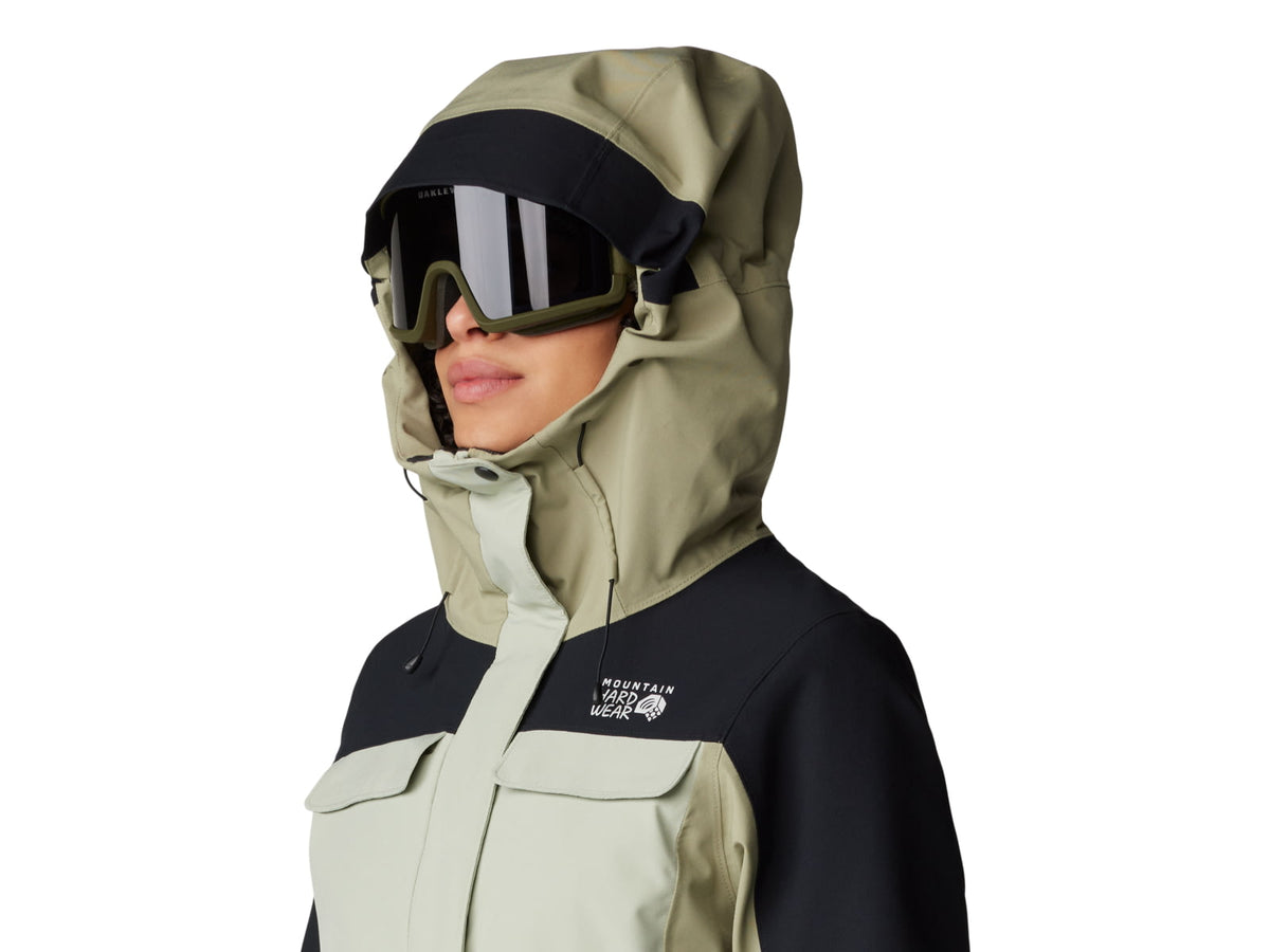 Mountain Hardwear Powder Maven Parka - Women's White Sage Mantis Green Black Small