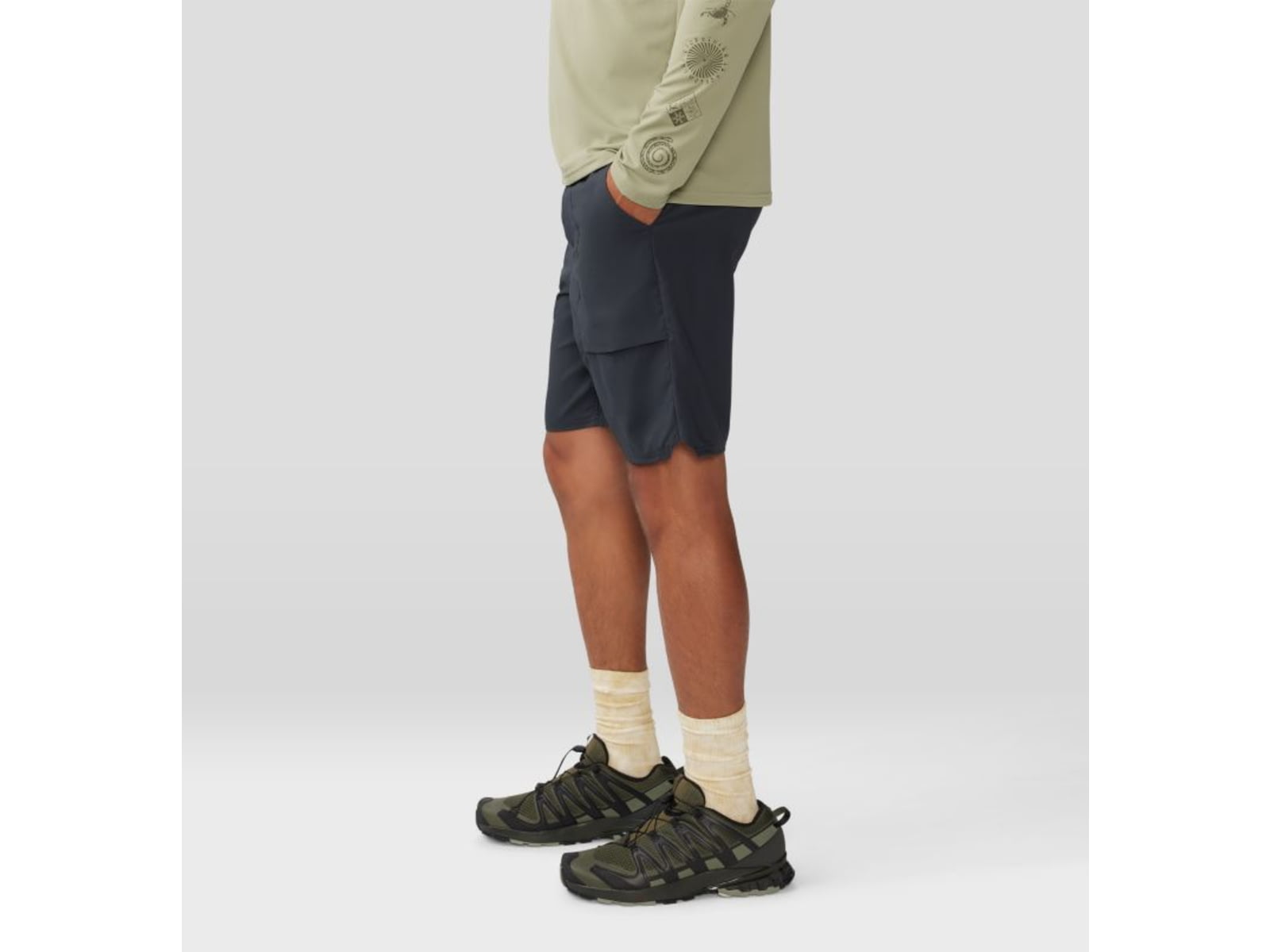 Mountain Hardwear Trail Sender Short - Men's 7in Blue Slate Dark Storm