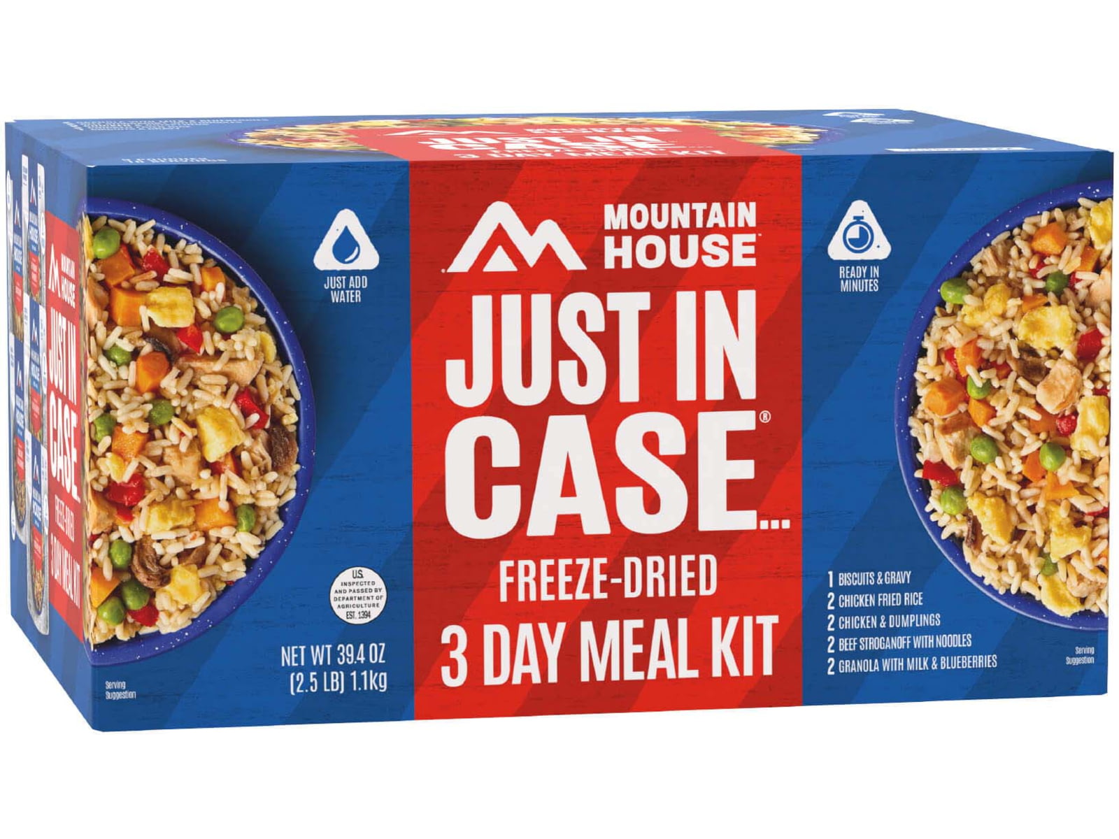 Mountain House 3-Day Emergency Food Kit Can 9 Pouches 18 Total/Kit