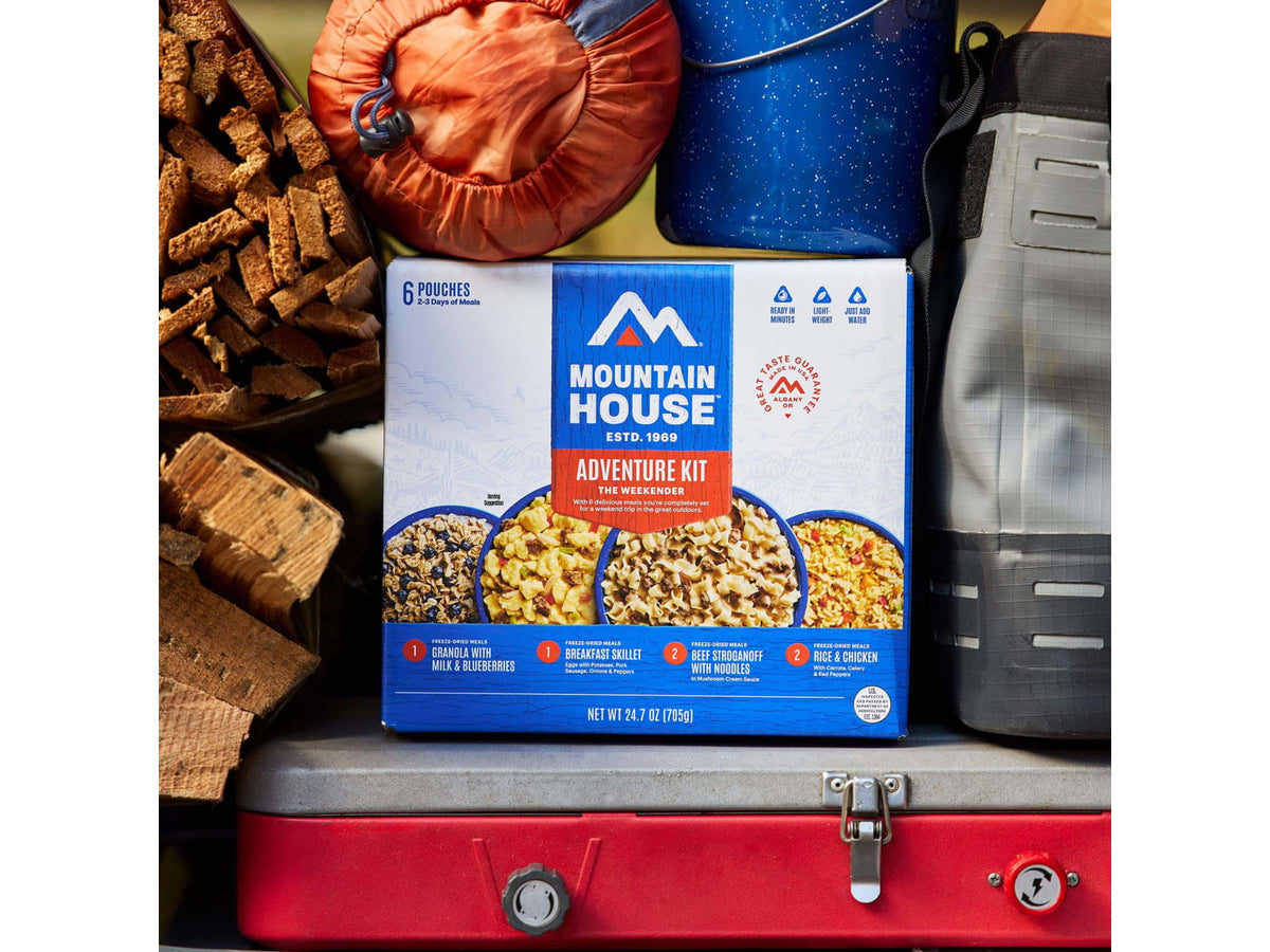 Mountain House Adventure Weekender Kit Can 6 Pouches 12 Total/Kit