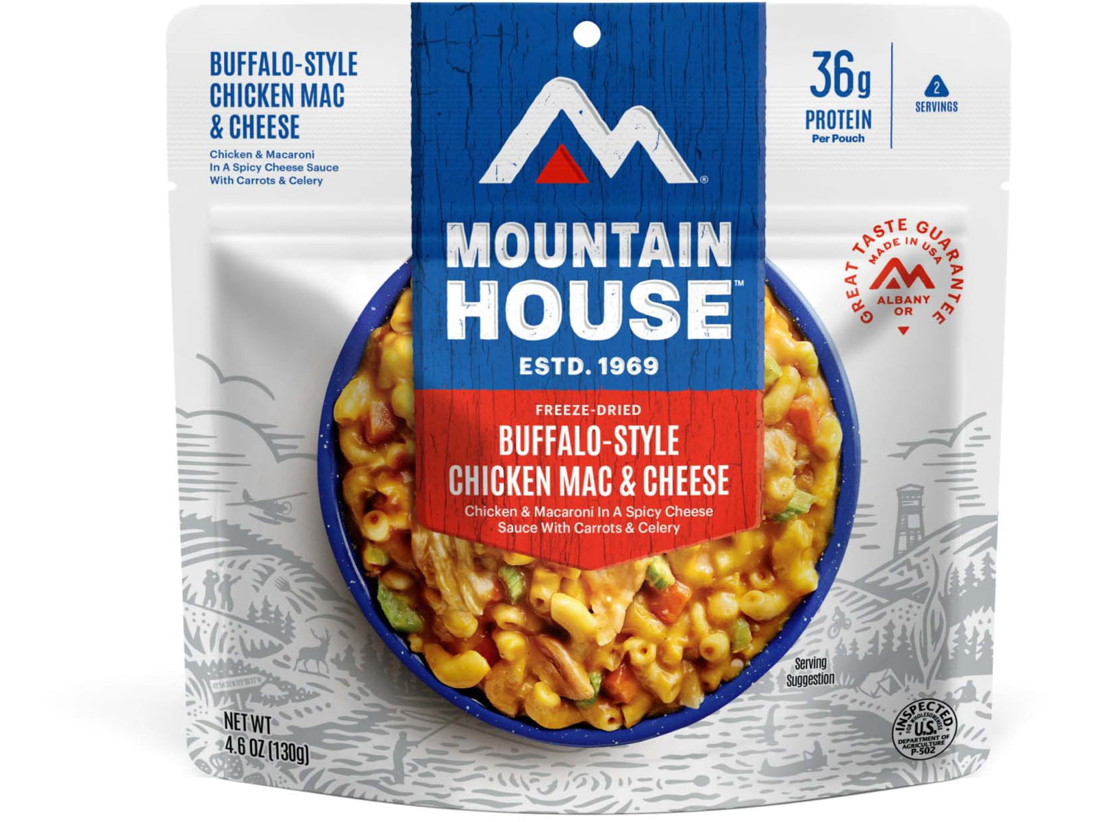 Mountain House Buffalo Style Chicken Mac and Cheese Pouch 2