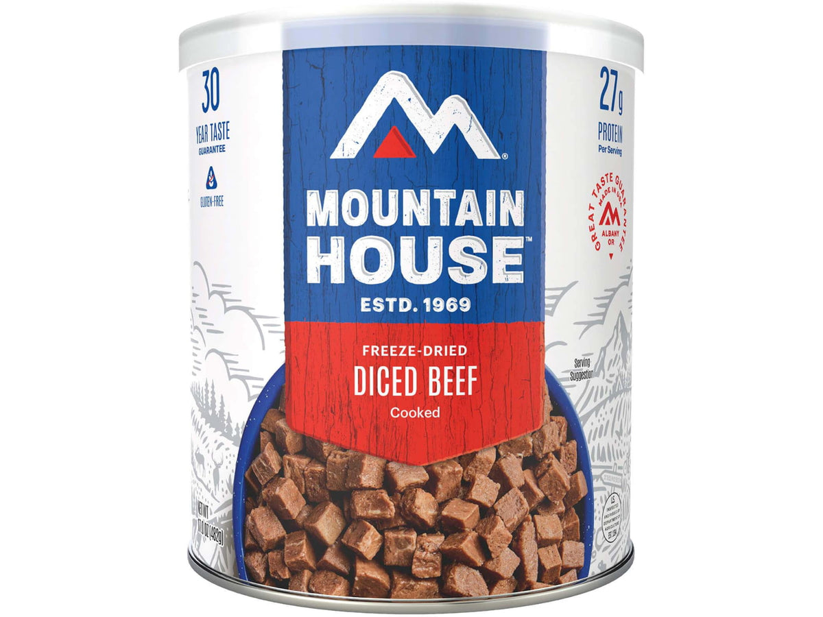 Mountain House Diced Beef can