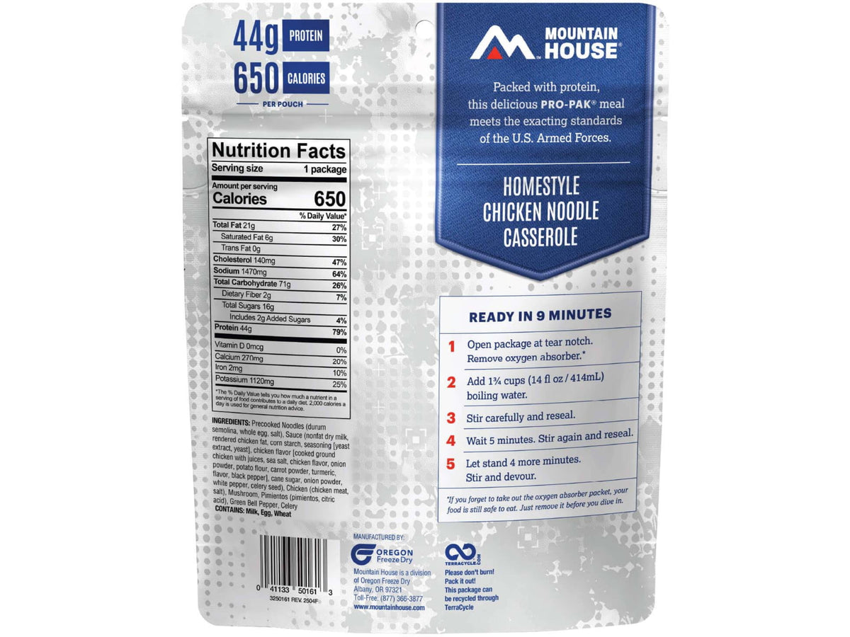 Mountain House Homestyle Chicken Noodle Casserole Pro-Pak Pouch 1