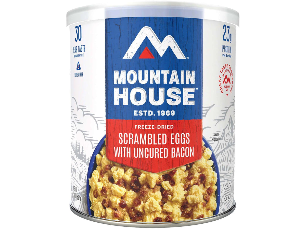 Mountain House Scrambled Eggs with Bacon Can 9
