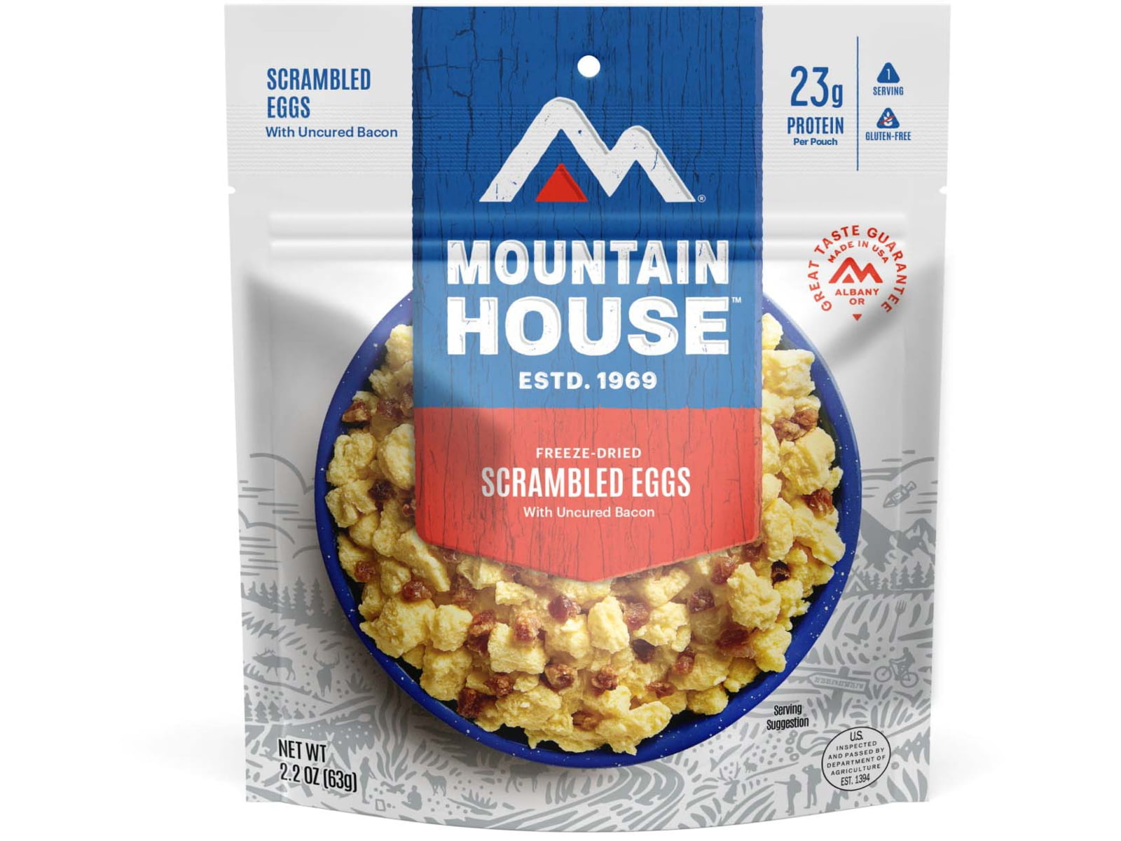 Mountain House Scrambled Eggs with Bacon Pouch 1