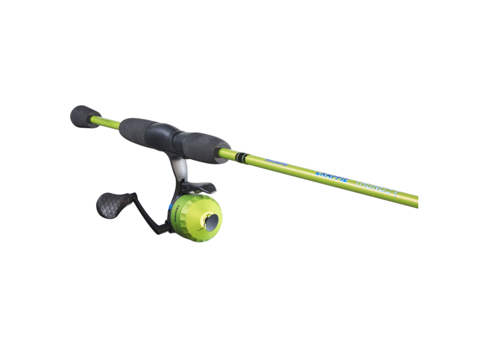 Lew's Crappie Thunder Underspin Reel and Rod Combo 4ft 6in 2-PC Graphite Rod w/ Light and Fast 4.3-1 Ratio Interchangeable Retrieve 6lb Line Green
