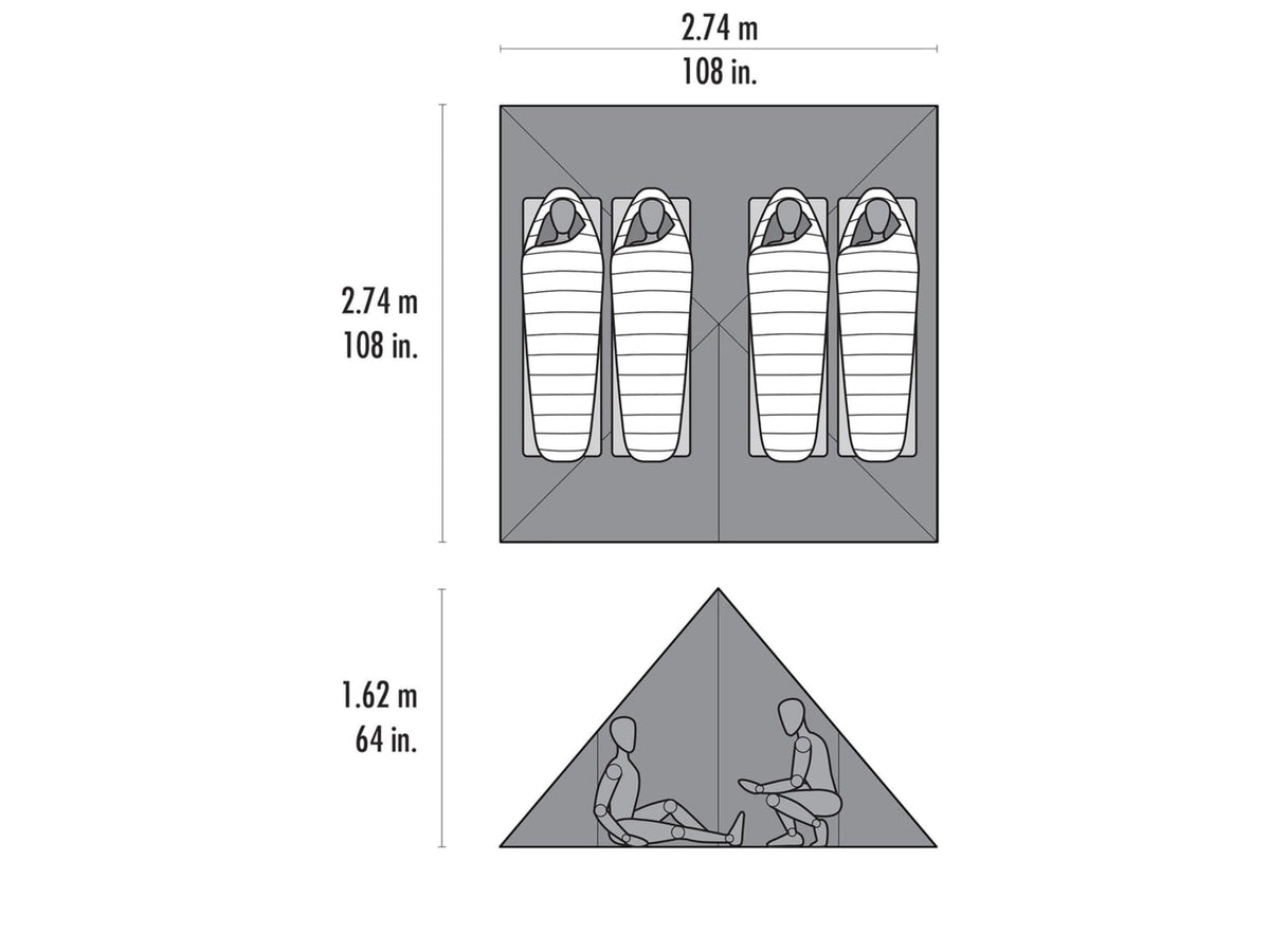 MSR Front Range Ultralight Tarp Shelter Orange 4 Person
