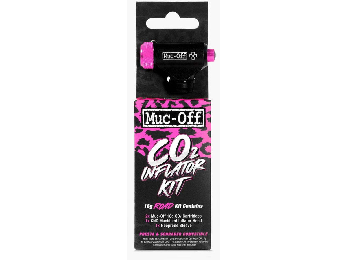 Muc-Off Road CO2 Inflator Kit 16g Cartridge Black/Pink 20116