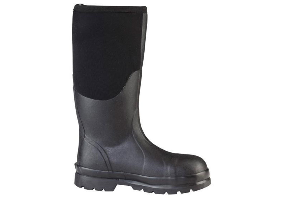 Muck Boots Chore Classic Tall Steel Toe Rubber Work Boots - Men's Black