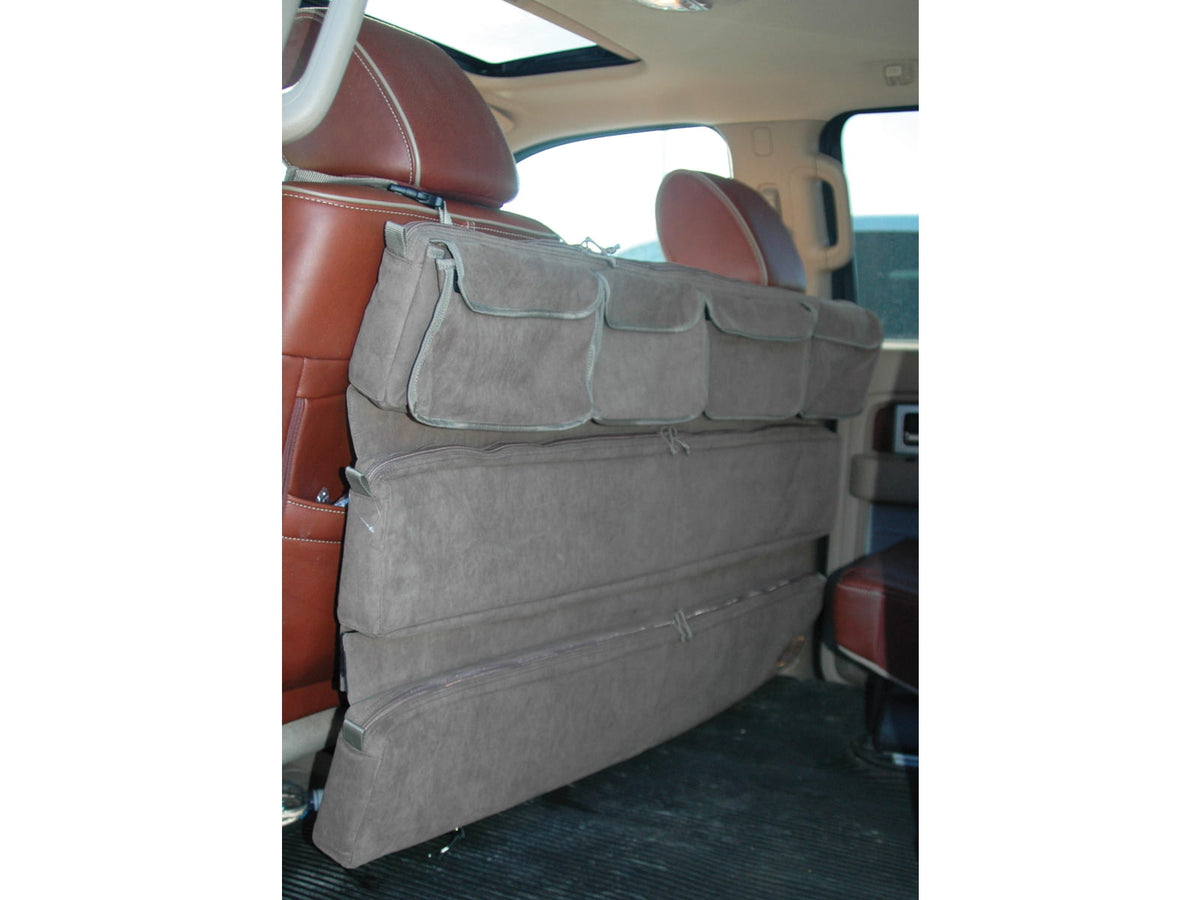 Mud River Truck Seat Organizer w/Velcro Pockets 49x27in Taupe