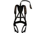 Muddy Diamondback Harness includes Lineman's Belt Tree Strap Suspension Releif Strap Caribiner Black/Orange MSH300