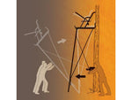 Muddy Ladderstand Installation Hoist includes 1-25in Heavy Duty Winch Strap Nylon Tether Strap 1-1.5in Ratchet Strap 2-Ladder Ground Spikes Black