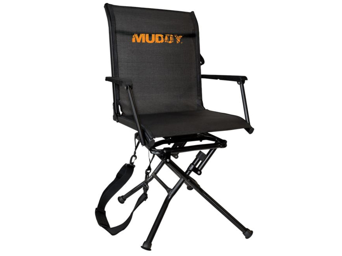 Muddy Swivel-Ease Ground Seat includes Shoulder Carry Strap Black MGS400