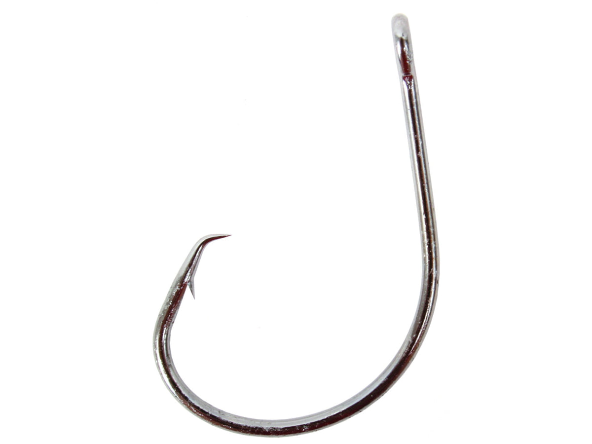 Mustad Ultrapoint Demon Tuna Perfect Circle Hook Needle Point Wide Gap Light Wire Ringed Eye Black Nickel Size 1/0 10 per Pack 39951NP-BN-1/0-10U