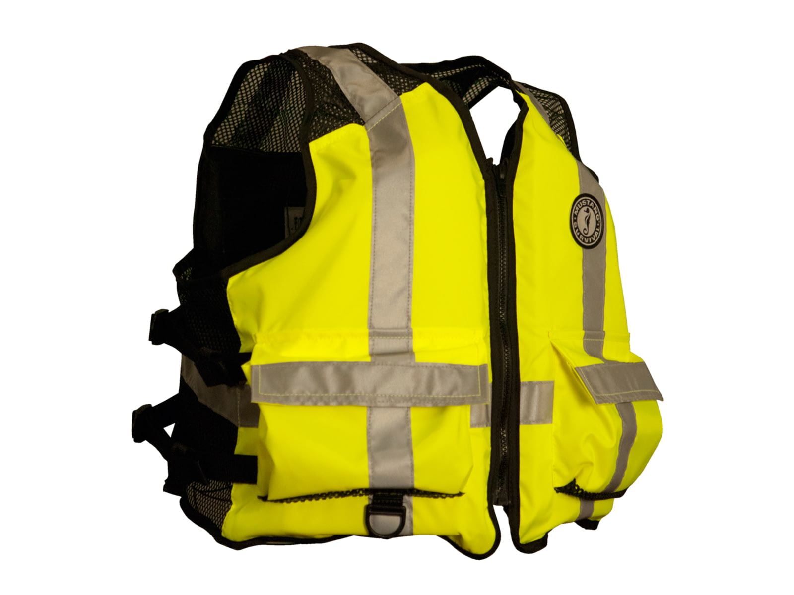 Mustang Survival High Visibility Industrial Mesh Vest - XXL/XXXL - Yellow/Black MV1254T3-XXL/XXXL