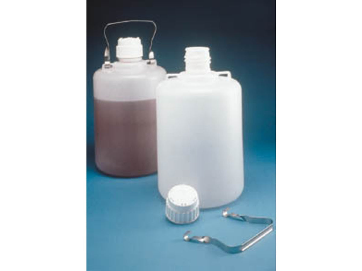 Nalge Nunc Single-Use Carboys HDPE NALGENE 2229-0001 Optional Stainless Steel Handle