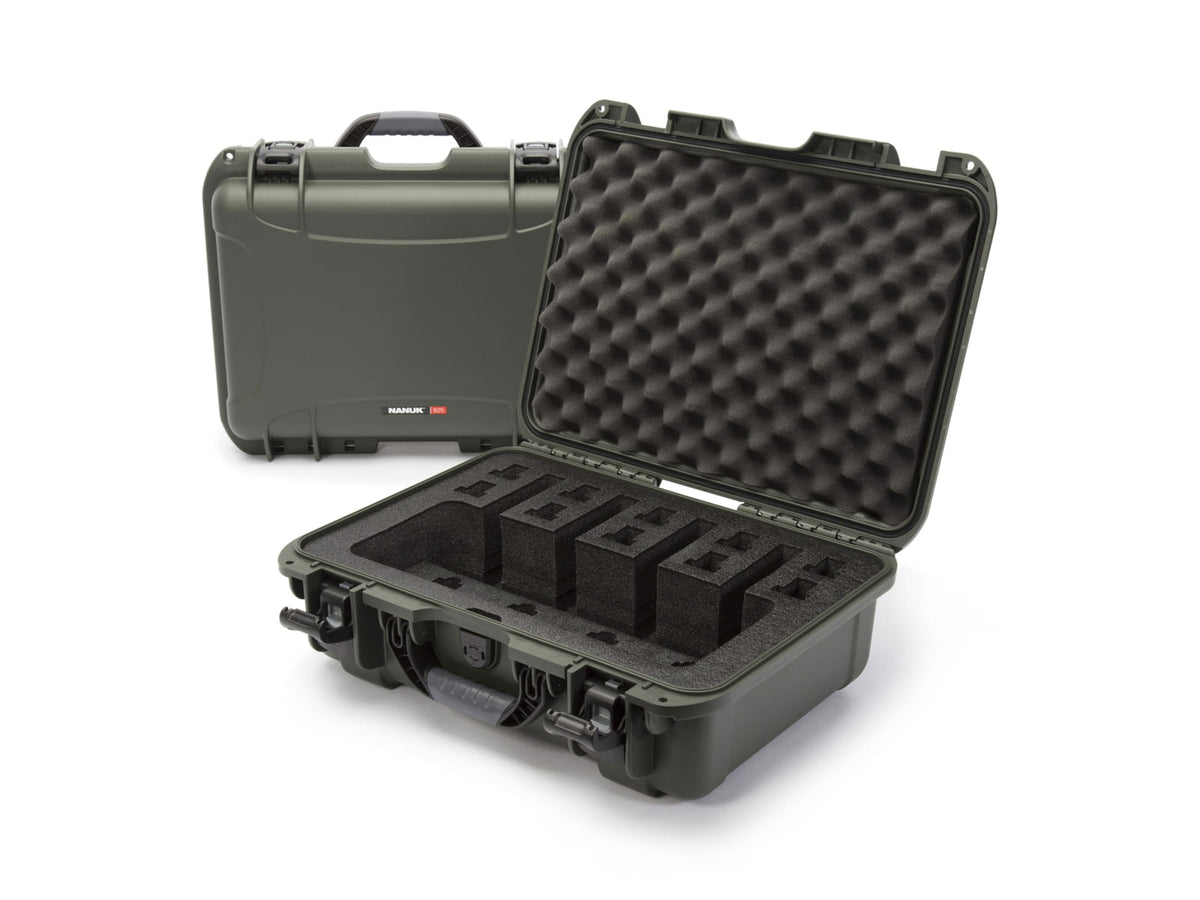 Nanuk 925 4 UP Gun Case w/ Foam Olive Medium
